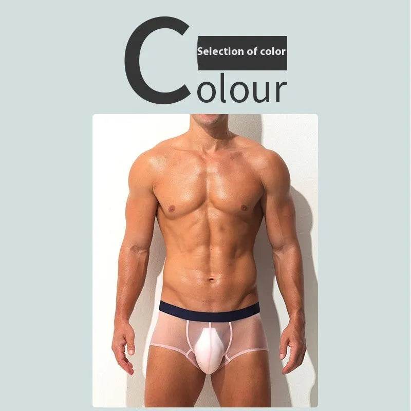 Underwear Men's Boxers Brief Ultra-thin Transparent Ice Silk Low Waist - EX-STOCK Canada