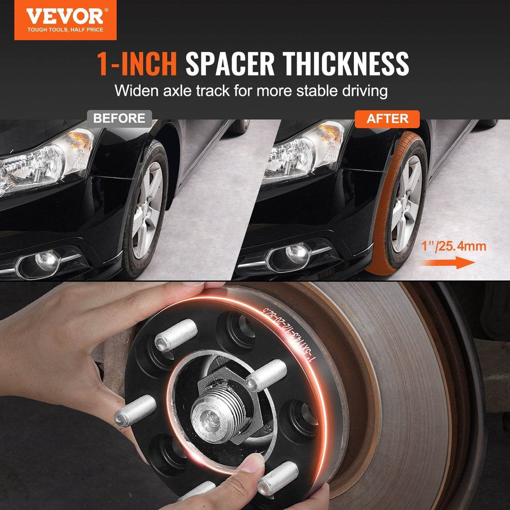 Wheel Spacers Wheel Adapters 5 Lug Forged Spacer 4 PCS Black - EX-STOCK Canada