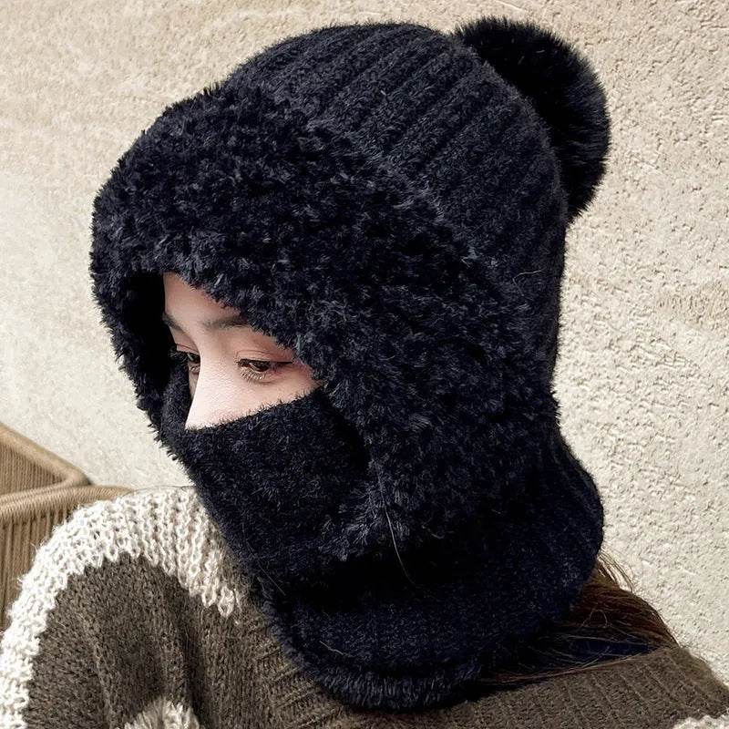 Multifunctional One-piece Hat Neck Protection Bandana Warm Fleece Winter Balaclava - EX-STOCK Canada