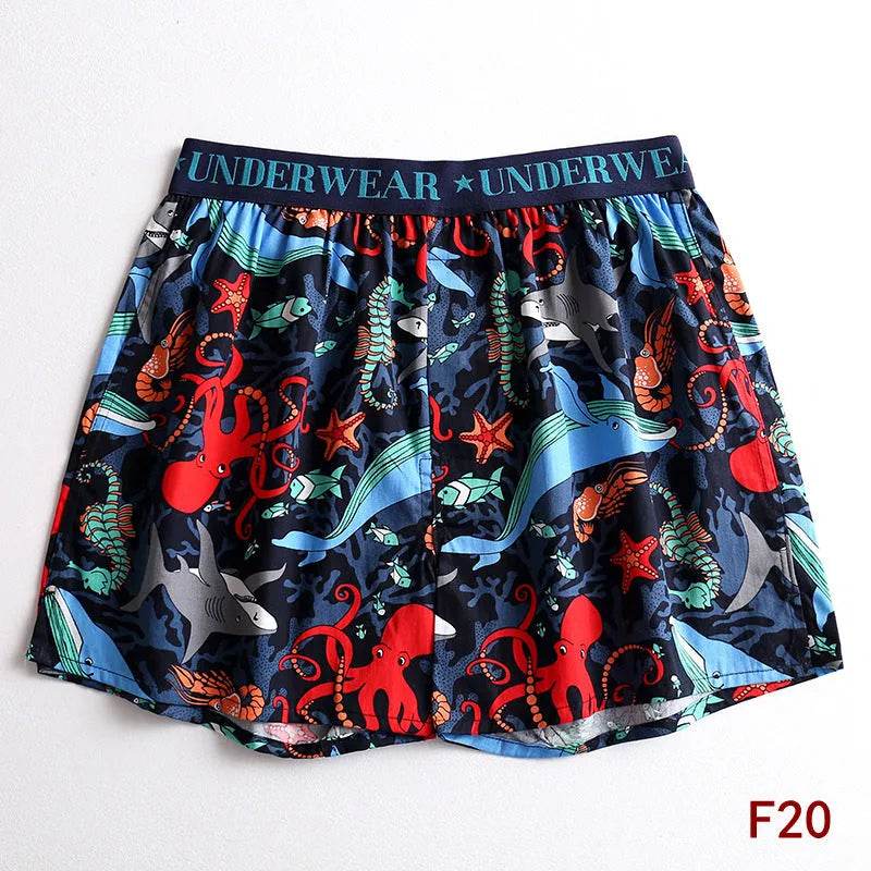 Cartoon Printed Cotton Men's Underwear Loose Boxer Short Breathable - EX-STOCK Canada