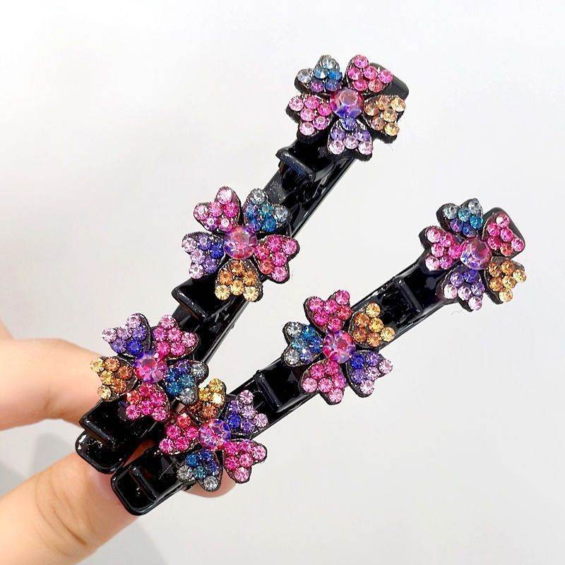Girls Floral Rhinestone Bling Hair clip Hair Accessories - EX-STOCK Canada