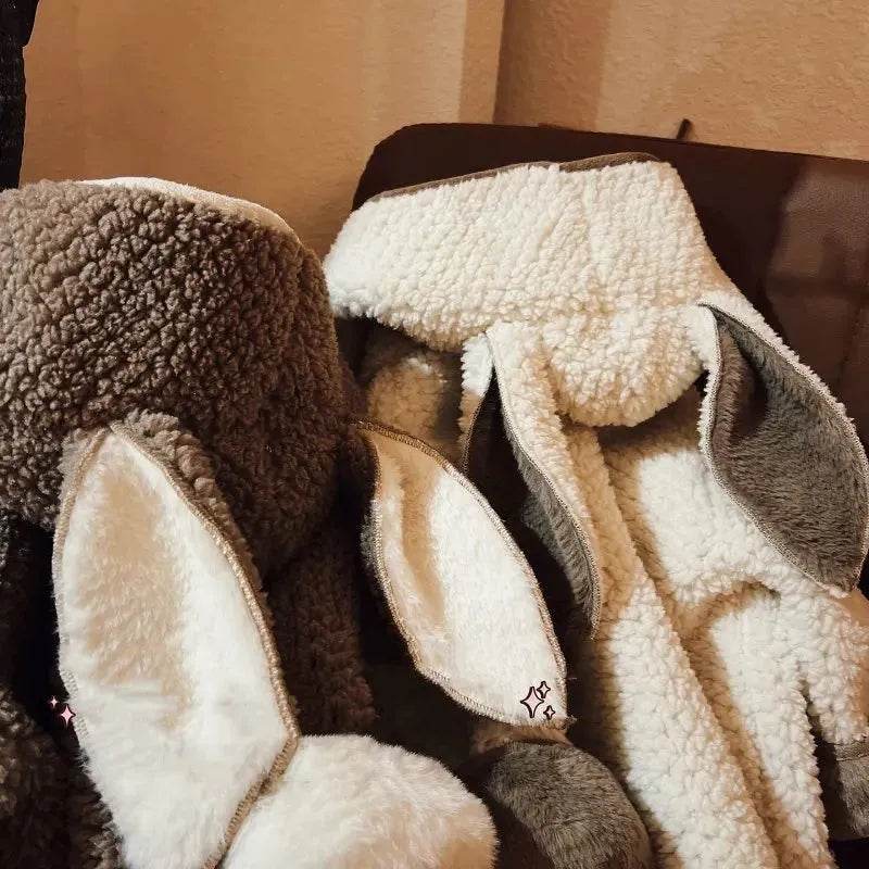 Lambswool Hooded Vest Fashionable Vest Waistcoat Outerwear - EX-STOCK Canada