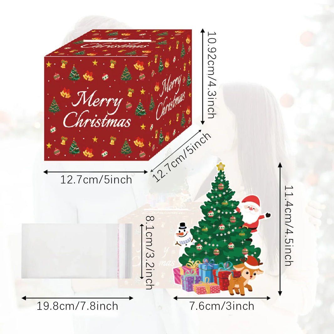 Christmas Money Box For Cash Gift Pull Surprise Money Holder Cash Gift Xmas Money Pull Box With Christmas Tree Card And Transparent Bags For Christmas Birthday New Year Party Supplies EX-STOCK Canada