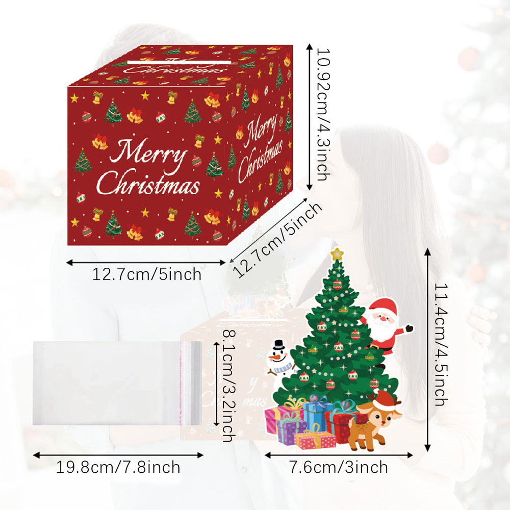 Christmas Money Box For Cash Gift Pull Surprise Money Holder Cash Gift Xmas Money Pull Box With Christmas Tree Card And Transparent Bags For Christmas Birthday New Year Party Supplies EX-STOCK Canada