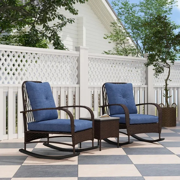 Rattan Chaise Lounge Chair, Wicker Patio Furniture Set EX-STOCK Canada