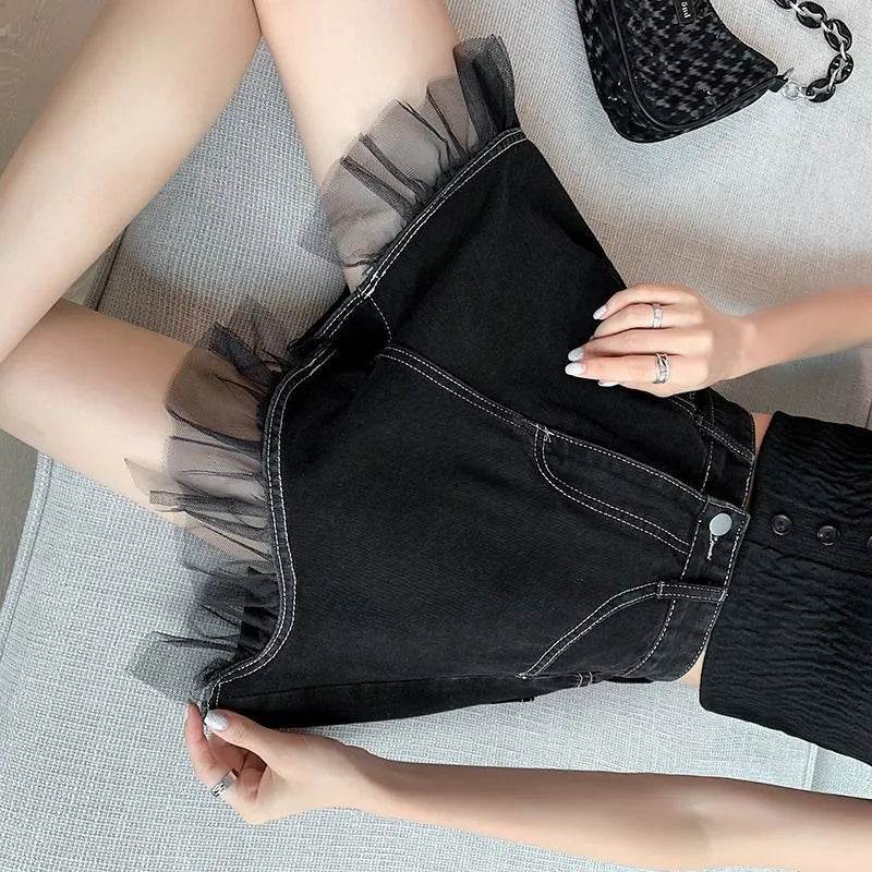 High Waist Design Denim Shorts For Women - EX-STOCK Canada