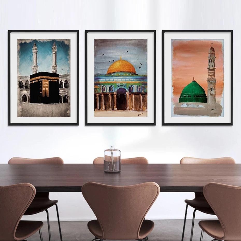 Arte Abstracto Mezquita Árabe Lugar Sagrado Mural Decorativo - EX-STOCK Canada