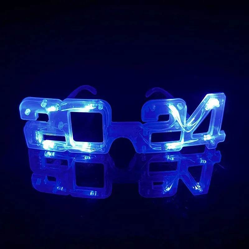 LED Glowing New Year Glasses 2024 Glitter Glasses For Party Evening Decoration - EX-STOCK Canada