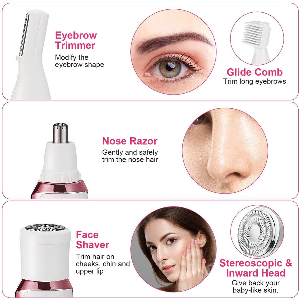 4 in 1 Painless Women Electric Hair Shaver trimmer for women - EX-STOCK Canada