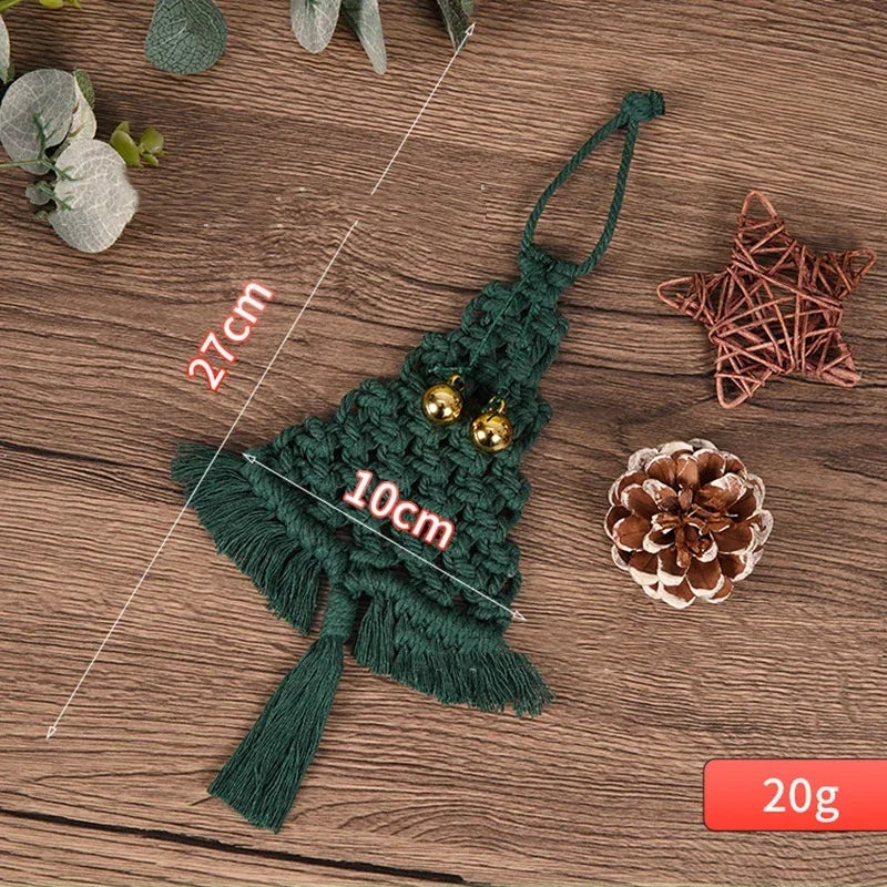 Hand-woven Cotton String Christmas Tree Decoration Pendant EX-STOCK Canada