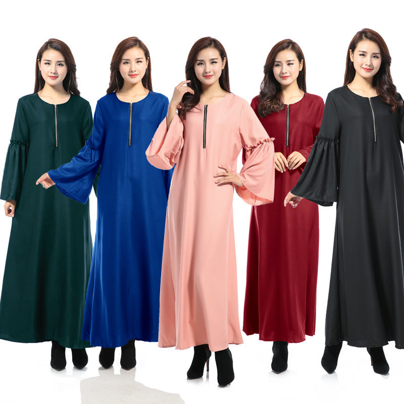 Featured Arabic Loose Robe Solid Color - EX-STOCK Canada