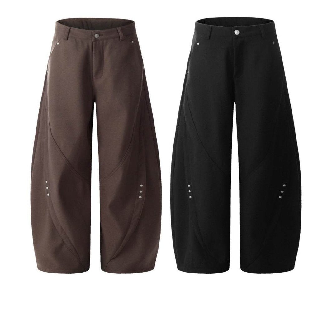 Stitching Machete Casual Pants Women's Wide-leg Trousers - EX-STOCK Canada