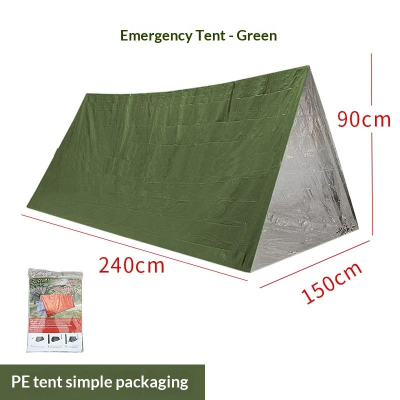 Portable Emergency Survival Tent – 240 × 150 cm, 3 Colours