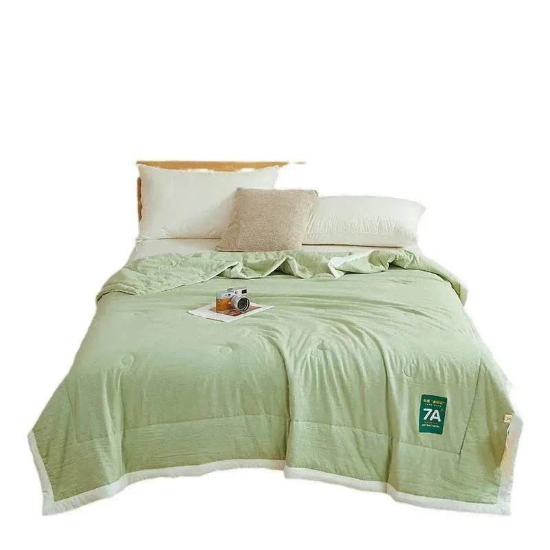 Washable Raw Cotton Summer Cooling Quilt Sage duvet cover - EX-STOCK Canada