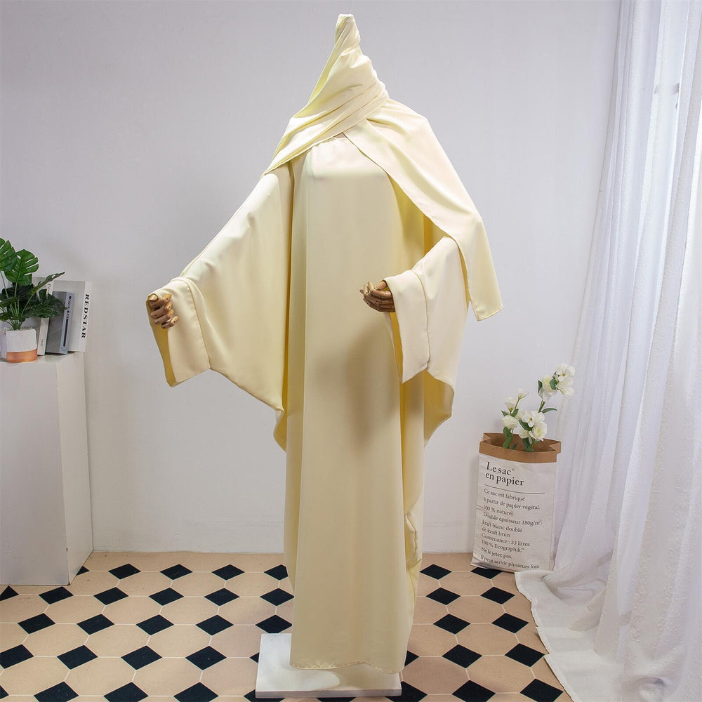 Robe arabe unie pour femmes avec foulard EX-STOCK Canada