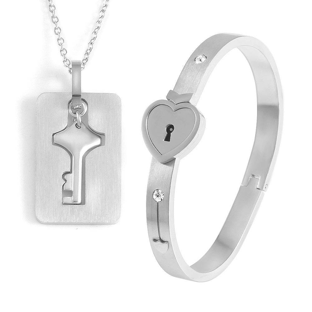 Men And Women Couple Love Lock Alloy Bracelet - EX-STOCK Canada