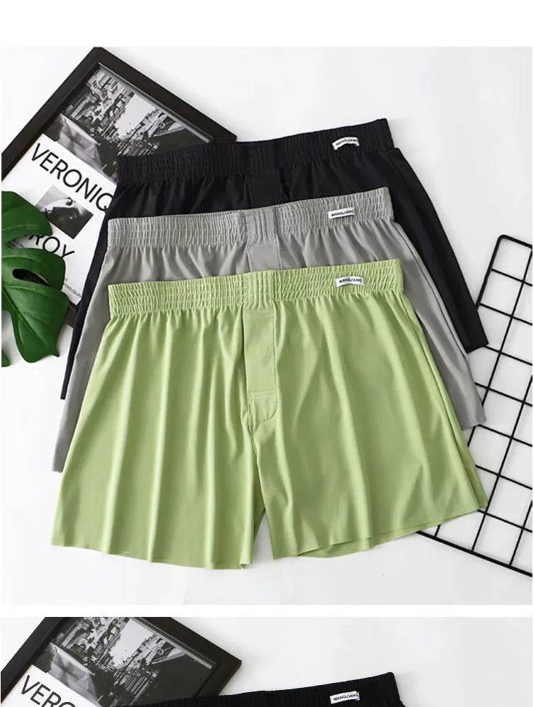 Men's Ice Silk Underwear Plus Size Loose Boxer Mid Waist - EX-STOCK Canada