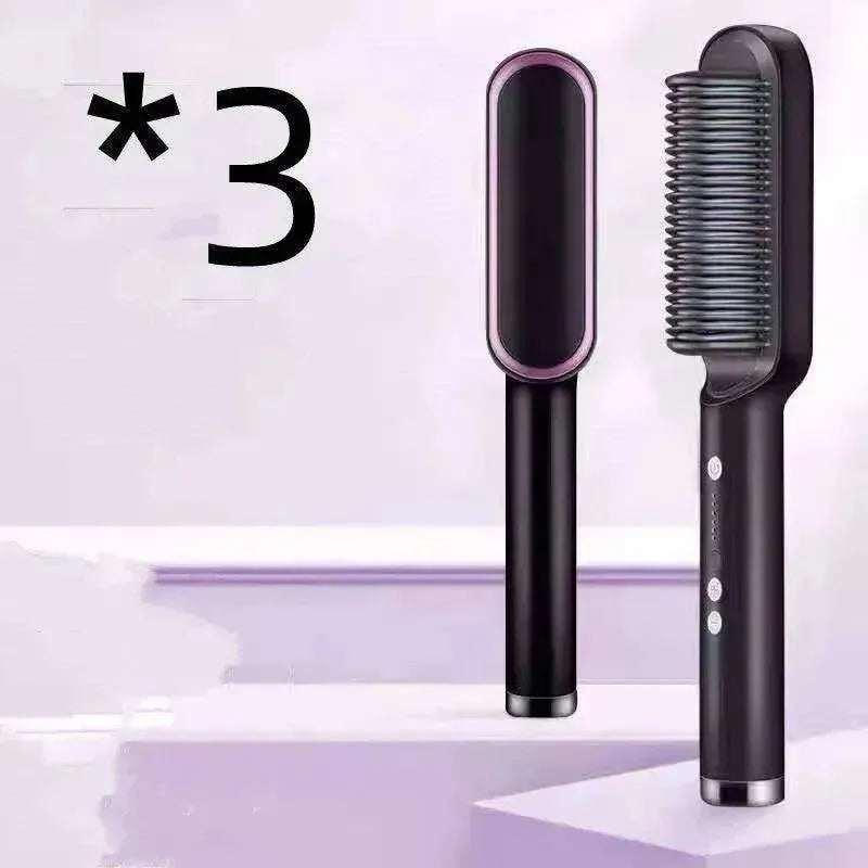 Lisseur de cheveux 2-en-1 Peigne chaud - Brosse électrique rotative à double usage - EX-STOCK CANADA