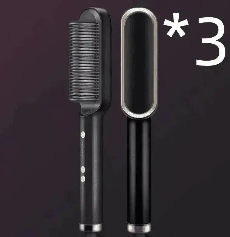 Lisseur de cheveux 2-en-1 Peigne chaud - Brosse électrique rotative à double usage - EX-STOCK CANADA