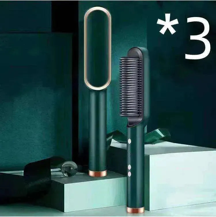 Lisseur de cheveux 2-en-1 Peigne chaud - Brosse électrique rotative à double usage - EX-STOCK CANADA
