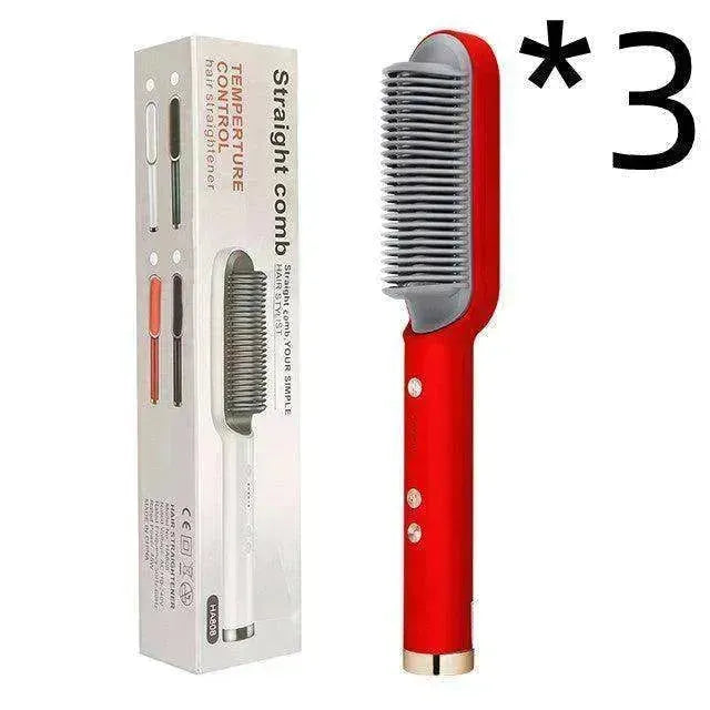 Lisseur de cheveux 2-en-1 Peigne chaud - Brosse électrique rotative à double usage - EX-STOCK CANADA