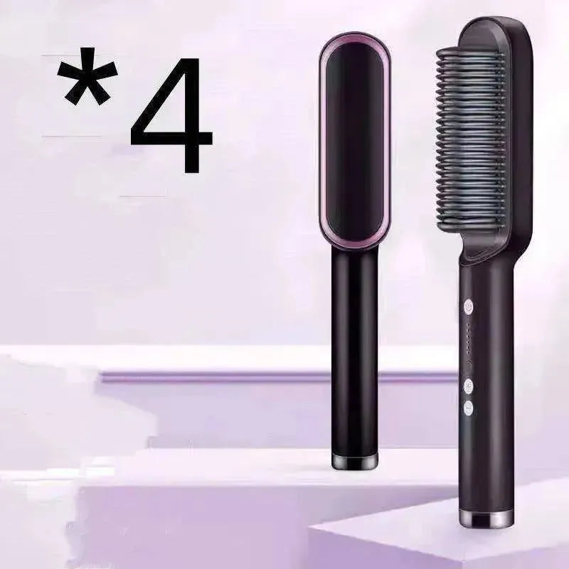Lisseur de cheveux 2-en-1 Peigne chaud - Brosse électrique rotative à double usage - EX-STOCK CANADA