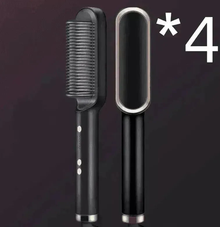 Lisseur de cheveux 2-en-1 Peigne chaud - Brosse électrique rotative à double usage - EX-STOCK CANADA