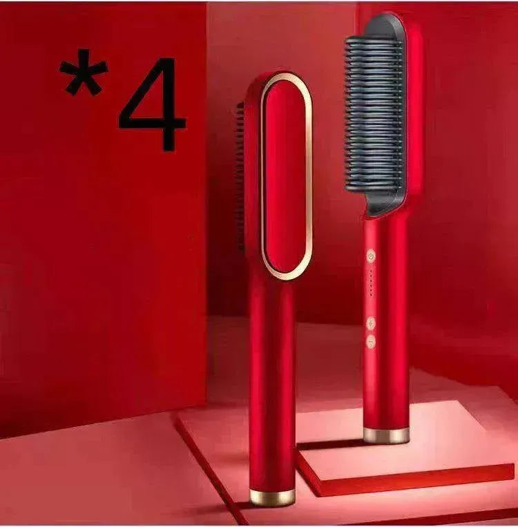 Lisseur de cheveux 2-en-1 Peigne chaud - Brosse électrique rotative à double usage - EX-STOCK CANADA