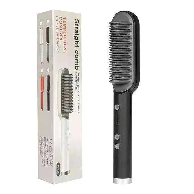 Lisseur de cheveux 2-en-1 Peigne chaud - Brosse électrique rotative à double usage - EX-STOCK CANADA