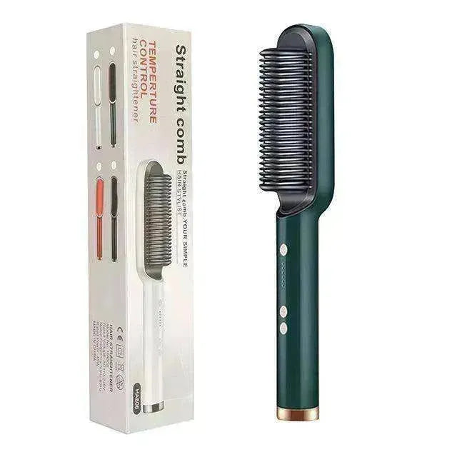 Lisseur de cheveux 2-en-1 Peigne chaud - Brosse électrique rotative à double usage - EX-STOCK CANADA