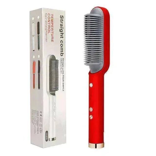 Lisseur de cheveux 2-en-1 Peigne chaud - Brosse électrique rotative à double usage - EX-STOCK CANADA