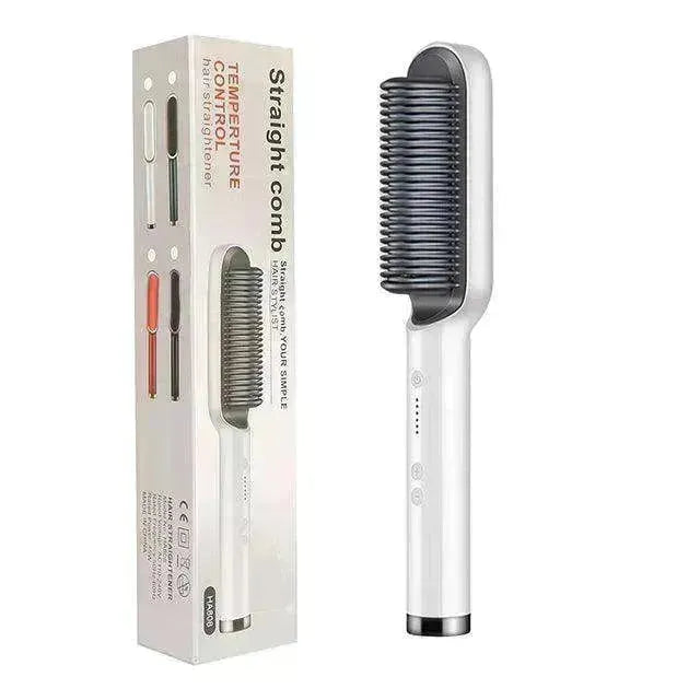 Lisseur de cheveux 2-en-1 Peigne chaud - Brosse électrique rotative à double usage - EX-STOCK CANADA
