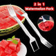 2 In 1 Slicer Multi purpose Stainless Steel Watermelon Fork - EX-STOCK Canada