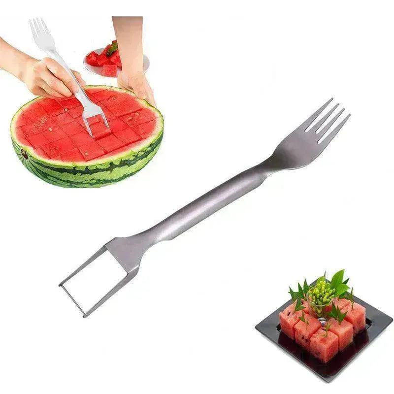 2-in-1-Schneider Mehrzweck-Edelstahl-Wassermelonen-Gabel - EX-STOCK Canada