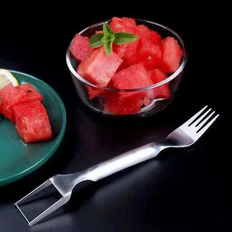2-in-1-Schneider Mehrzweck-Edelstahl-Wassermelonen-Gabel - EX-STOCK Canada