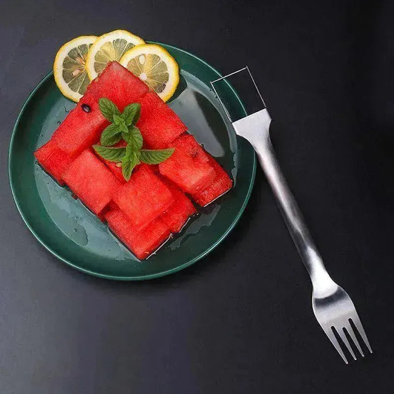 2-in-1-Schneider Mehrzweck-Edelstahl-Wassermelonen-Gabel - EX-STOCK Canada