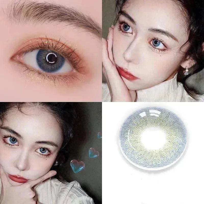 2 pieces Annual throw Russian girl blue color contacts lenses - EX-STOCK Canada