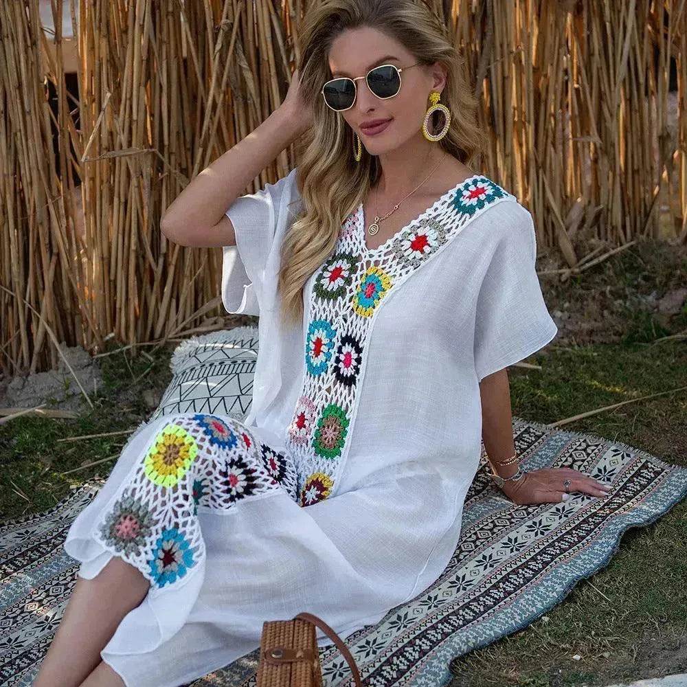 2025 Summer Beach Hand Crochet Stitching Dress - EX-STOCK Canada