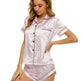 Floral Pyjamas – Satin Camisole and Shorts Sleepwear Set - EX-STOCK Canada