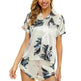 Floral Pyjamas – Satin Camisole and Shorts Sleepwear Set - EX-STOCK Canada