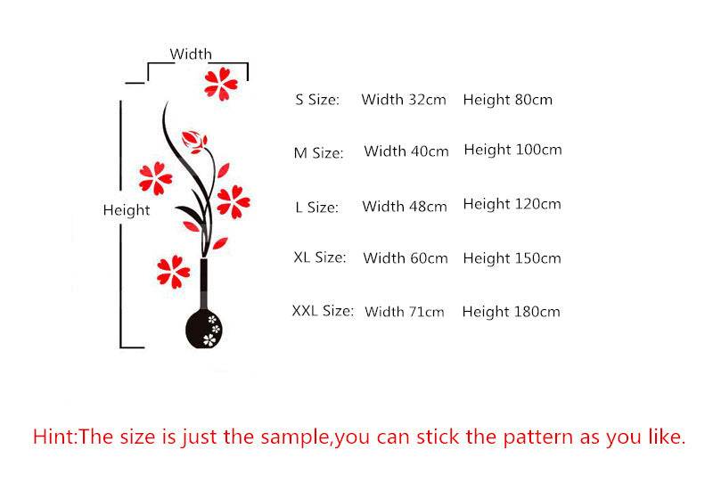Creative vase acrylic 3D wall sticker Home Wall Decals - EX-STOCK Canada