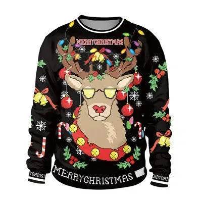 Ugly Christmas Sweater For gift Santa Deer Elf Funny Pullover - EX-STOCK Canada