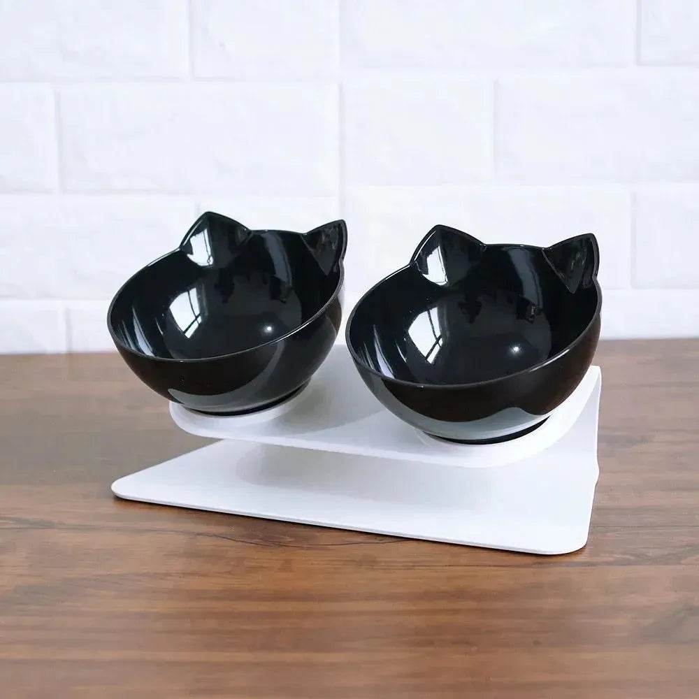 Elevated Double Food Bowl for Pets Cat Dog Food and water Bowl - EX-STOCK Canada