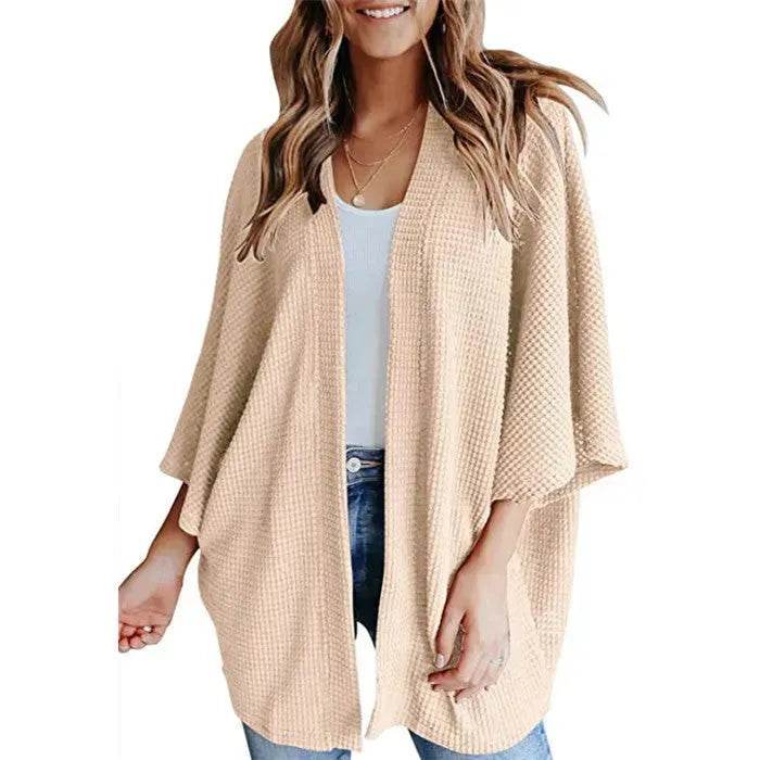 Short Sleeve Waffle Gerson Winter Fleece Women's Cardigan - EX-STOCK Canada