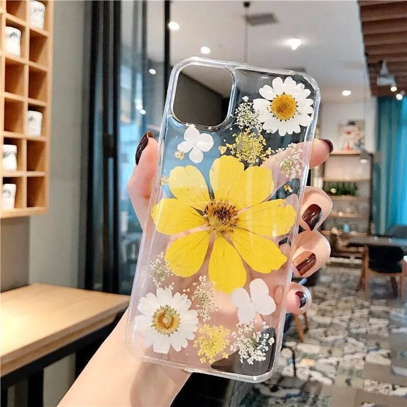 Cute Transparent Flower Silicone phone case for women - EX-STOCK Canada