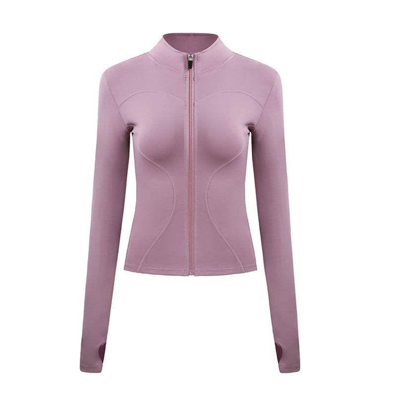 Slim fit Long sleeve Zipper Workout Top Sports Running Gym top for women - EX-STOCK Canada
