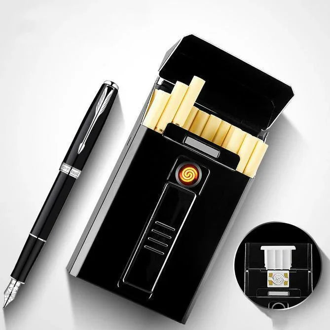 Ten conventional thin cigarette rechargeable cigarette case EX-STOCK Canada