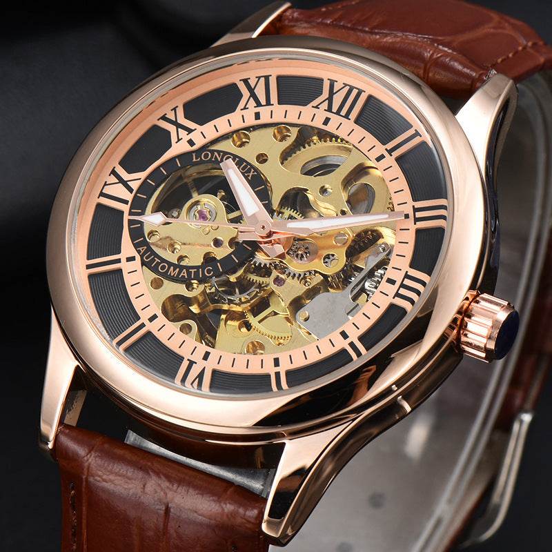 Men's Mechanical Watch Roman Scale Waterproof Fashion Business - EX-STOCK Canada