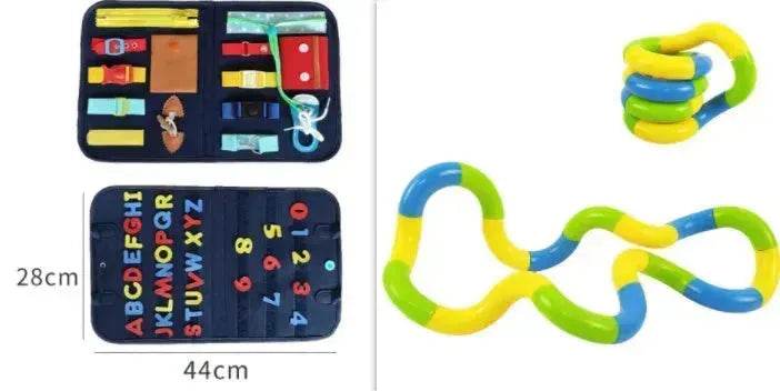 New Busy Book Children's Busy Board Dressing And Buttoning Learning Baby Early Education Preschool Sensory Learning Toy - EX-STOCK Canada