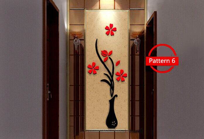 Creative vase acrylic 3D wall sticker Home Wall Decals - EX-STOCK Canada